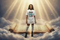 Pink Lg T-shirt with 'Christ Lives in Me' 