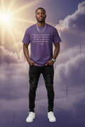 Purple xl t-shirt with text 