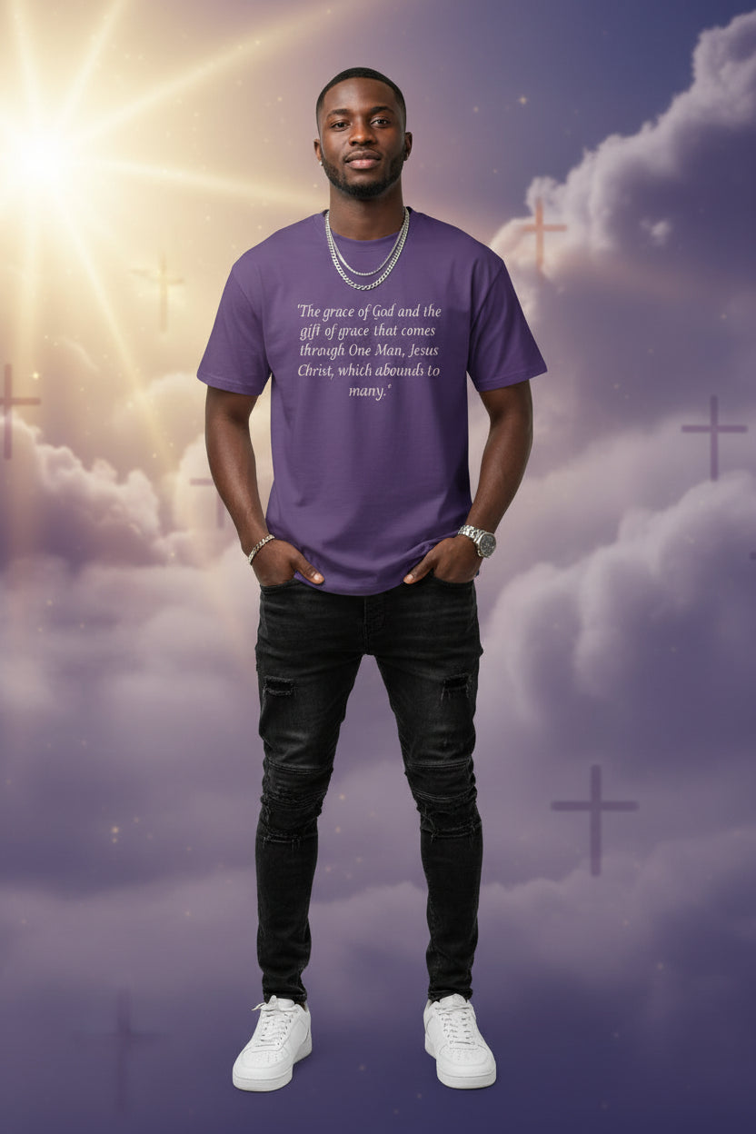 Purple xl t-shirt with text 
