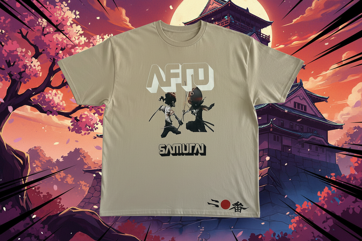 Afro Samurai T-Shirt Anime Background